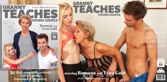 Romana (69), Tyna Gold (23) - Granny teaches a young couple the ways of steamy sex (Mature.nl, Mature) (2020 | 1884x1060)