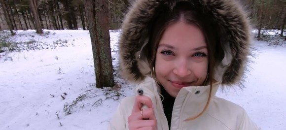 I love quick sex outdoors even in winter - Cum on my pretty face POV (MihaNika69) (2020 | FullHD)