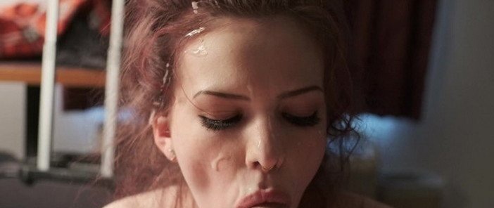 College teen redhead girlfriend deepthroats after she drains cock onto her slutty - face (Porn) (2020 | FullHD)