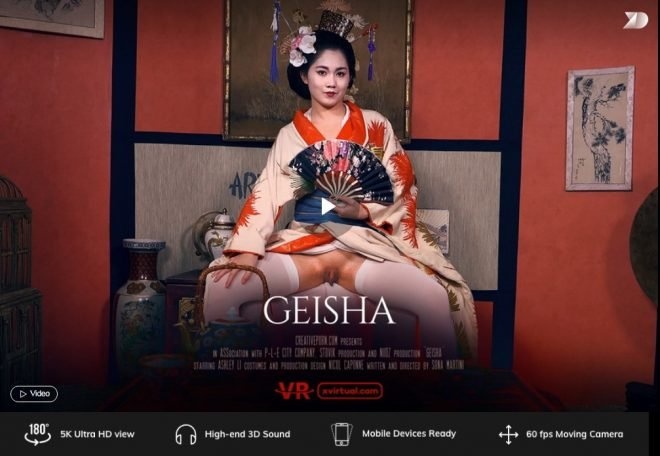 Geisha in 180° X (Virtual 31) - (4K) - VR (2019 | 3840x1920)