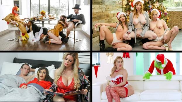 Kat Dior, Brooklyn Chase, Dee Williams, Casca Akashova - Holiday Fun With MILFs Compilation (2022 | FullHD)