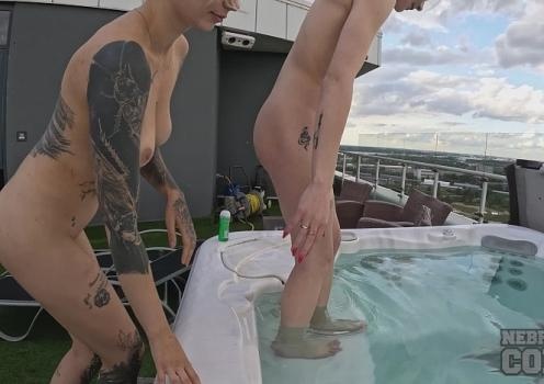 Cheri, Matty - Cheri And Matty Perez Fuck Eachother Lesbian Double Dildo Underwater In The Jacuzzi With Closeups (2024 | FullHD)