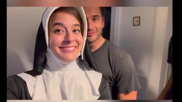 Abbie Maley - Abbie Maley Roleplays as a Nun for Able Godshark and Nathan Bronson (2024 | FullHD)