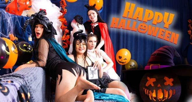 Nice Viki, Amelia Ost, Roxy Muroy, Cherry Black - Happy Halloween (2024 | FullHD)