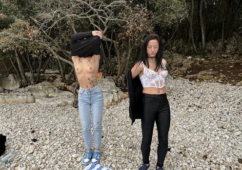 Abbie Storm aka Dora, Gabriella Lati - Dora With Gabriela Lati Spring Time Naked Picnic On The Beach Its A Cloudy Day But Still Nice (2025 | FullHD)