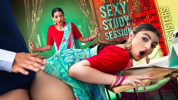 Laynee James, Julia James - Sari Stepsisters’ Sexy Study Session (2025 | FullHD)